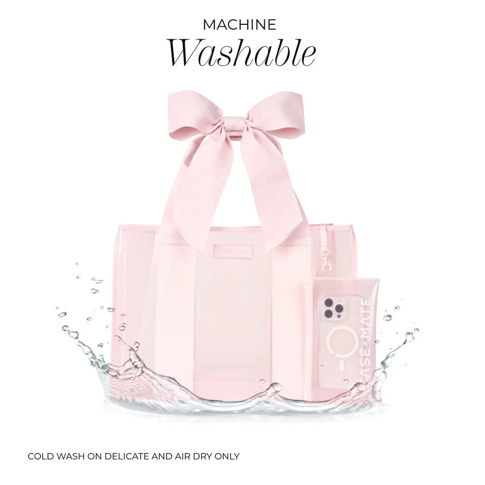 Jelly Tote Bag- Ballet Pink Bow