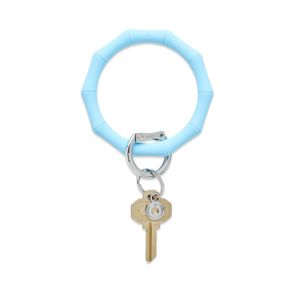 Silicone Big O Key Ring - Sweet Carolina Blue Bamboo