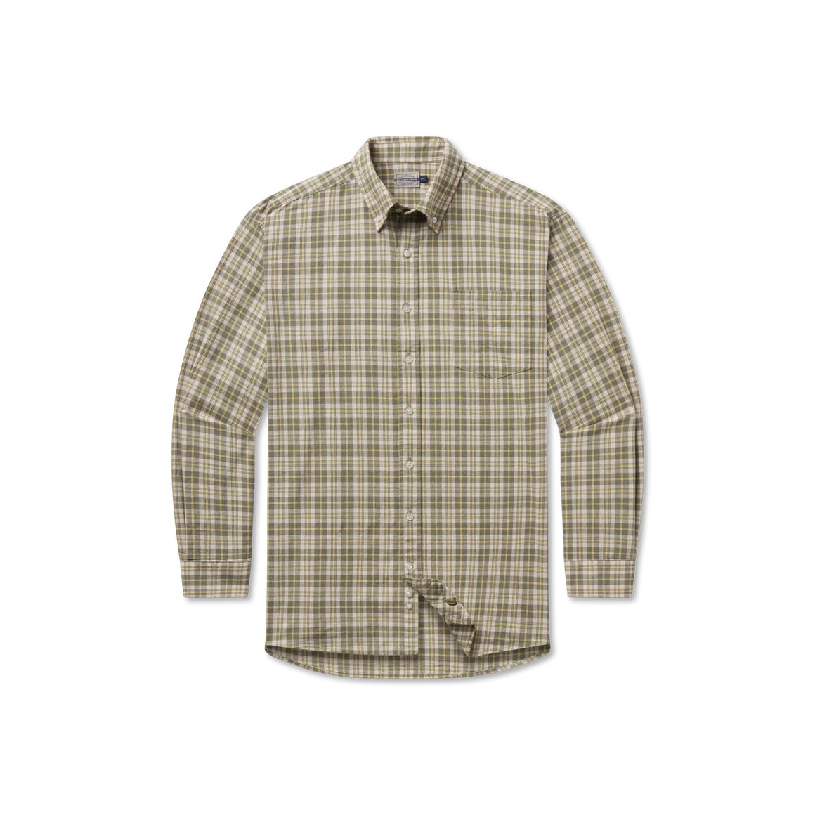 Bandera Washed Plaid Dress Shirt - Sage & Dark Olive