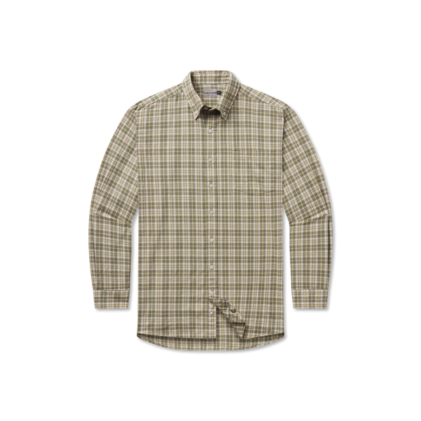 Bandera Washed Plaid Dress Shirt - Sage & Dark Olive