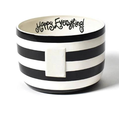 Black Stripe Big Happy Everything Bowl