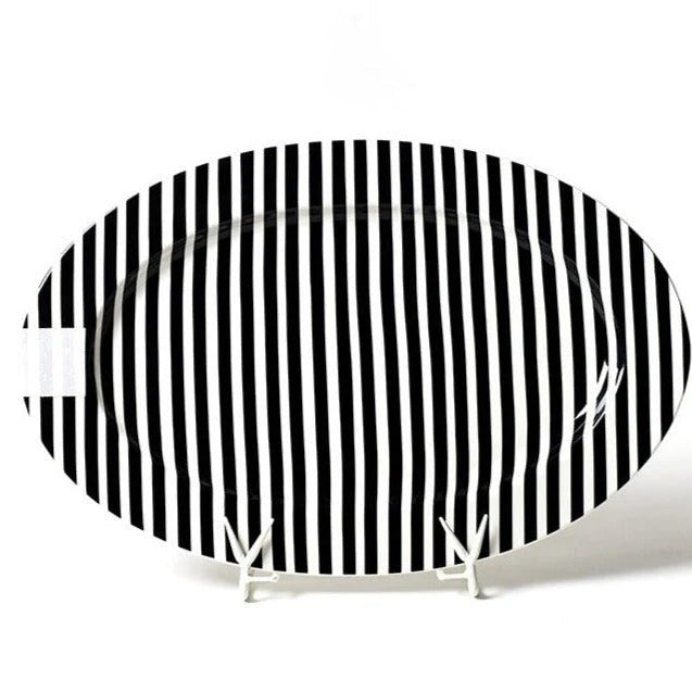 Black Stripe Big Entertaining Oval Platter