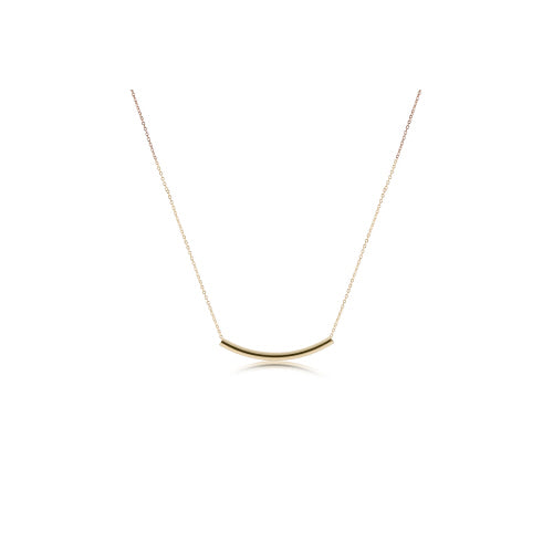 16" Necklace Gold - Bliss Bar Smooth