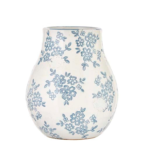 Blue Transferware Vase