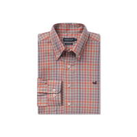 Brantley Performance Dress Shirt - Gray & Wine