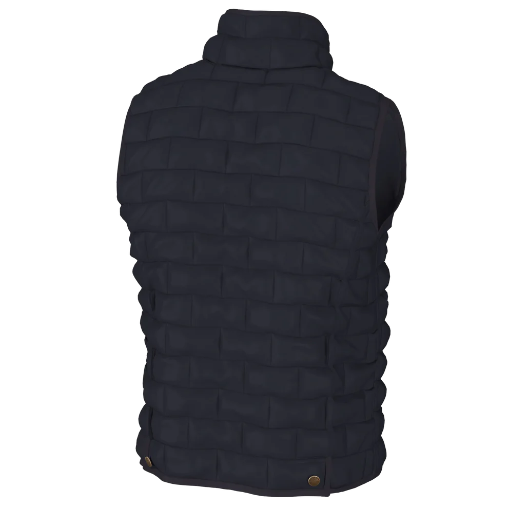 Brick Quilted Vest - Navy