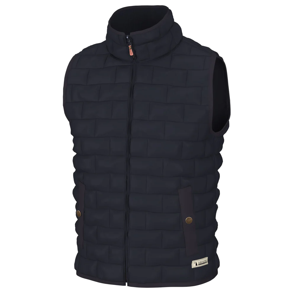 Brick Quilted Vest - Navy