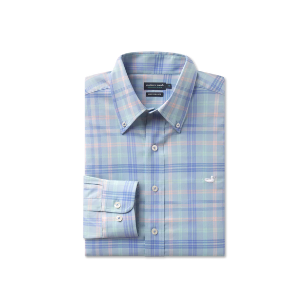 Barnstable Lines Performance Dress Shirt- Light Blue and Lilac