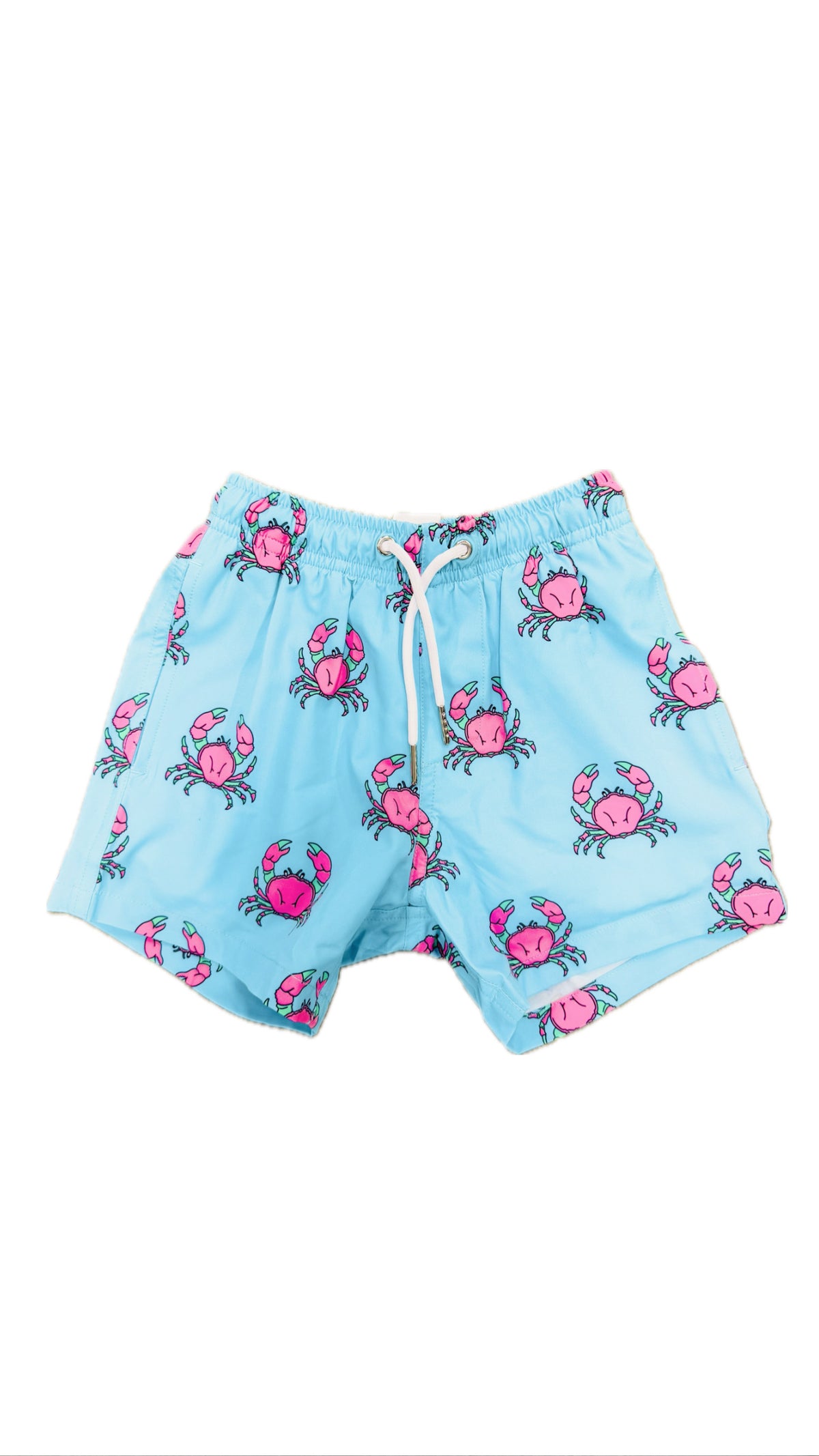 Boy's Swim Trunks - Pink Crab