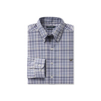 Grainger Performance Plaid Dress Shirt- Slate & Dark Olive