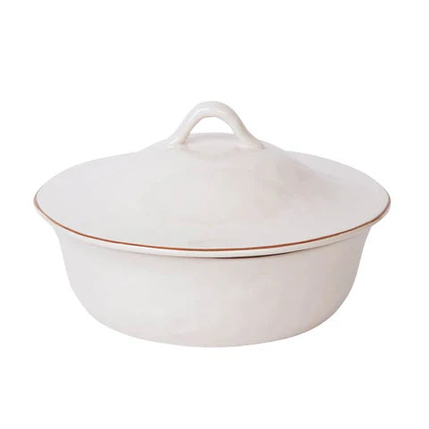 Cantaria Round Covered Casserole - White