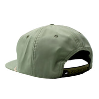 Canvas Back Flat Brim Hat- Olive