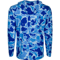 Youth Long Sleeve Performance  Hoodie -Surfing Blue