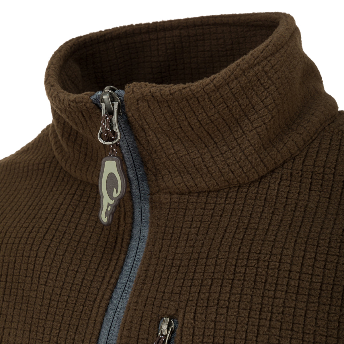 Fall River Grid Fleece Half-Zip Pullover - Dark Brown – Yard