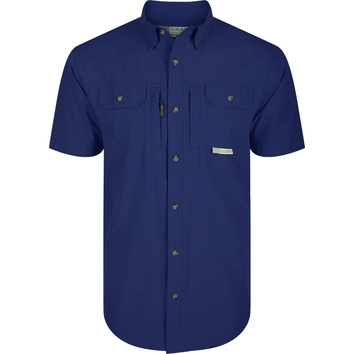 Wingshooter's Trey Button-Down Short Sleeve Shirt - Blue Depth Navy