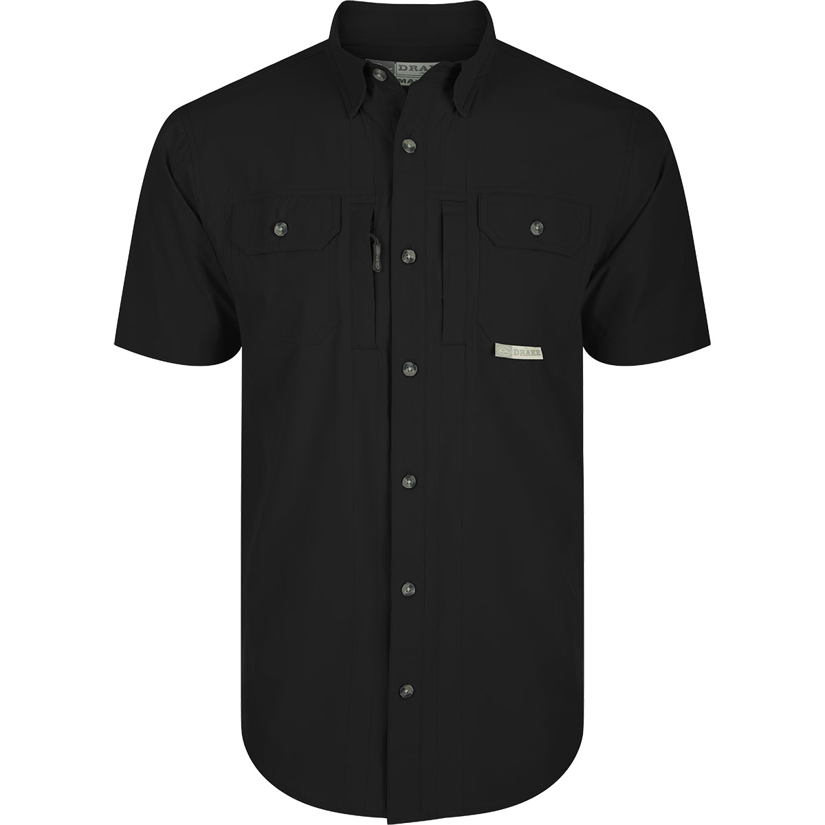 Wingshooter's Trey Button-Down Short Sleeve Shirt - Caviar Black