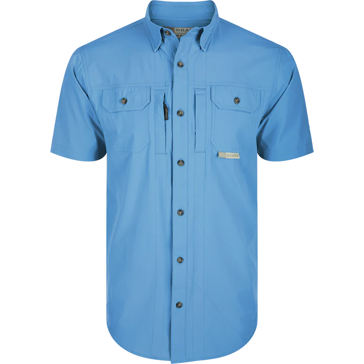 Wingshooter Trey Solid Dobby Shirt S/S - Marina Blue