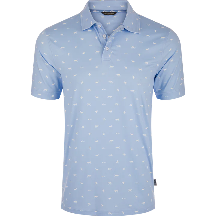 Performance Print Polo Shirt - Open Air