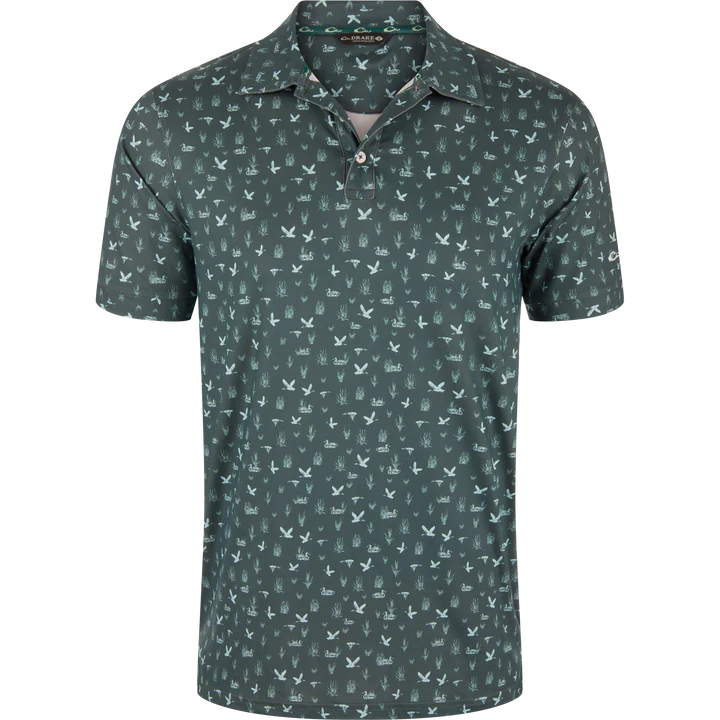 Marsh Duck Polo- Rainforest Green