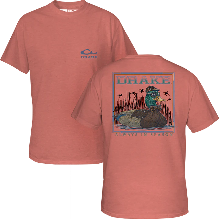Youth Mallard Bow Tie T-Shirt- Peach Echo Light Heather