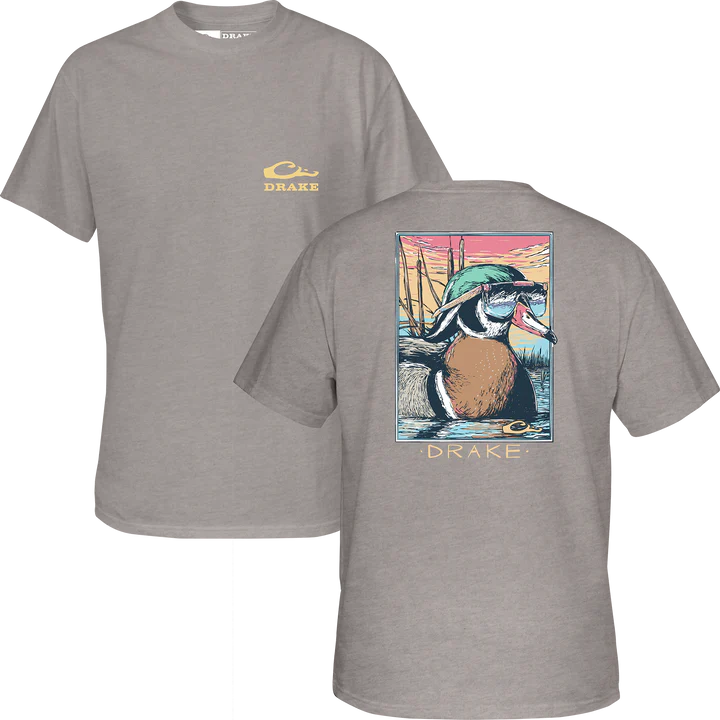 Youth Pop Art Wood Duck Sunglasses T-Shirt-Wind Chime