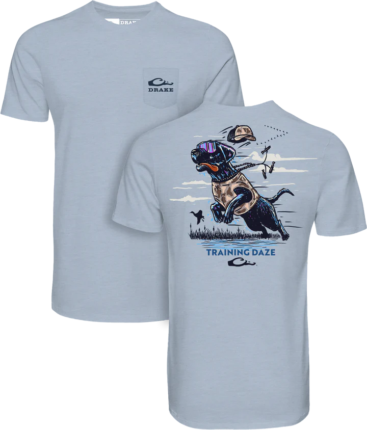 Training Daze Lab T-Shirt- Cerulean Light Heather