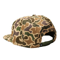 Duck Badge Flat Brim Hat - Old School Camo