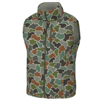 Duck Down Reversible Vest - Forest Camo