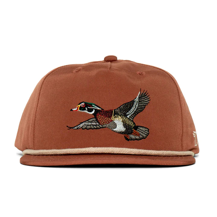 Wood Duck head Hat- Rust
