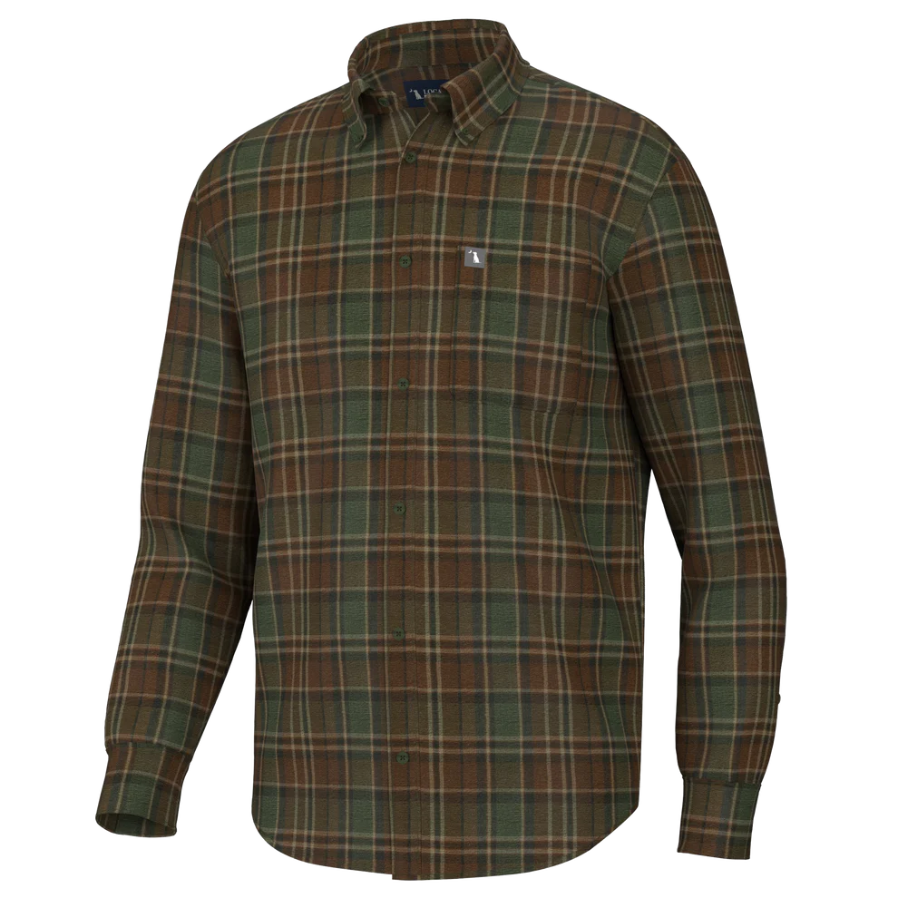 Frazer Stretch Flannel - Rust/Green/Brown