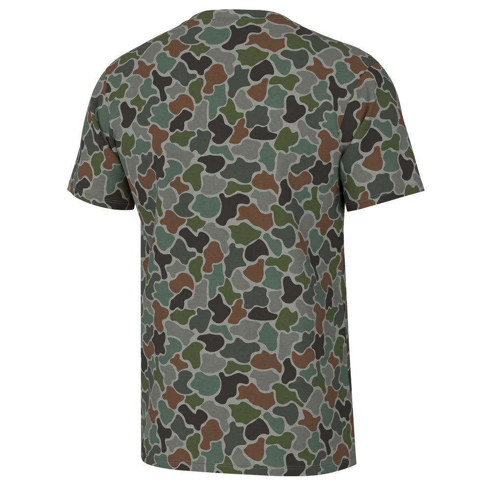 Heather Blend S/S Crewneck - Forest Camo