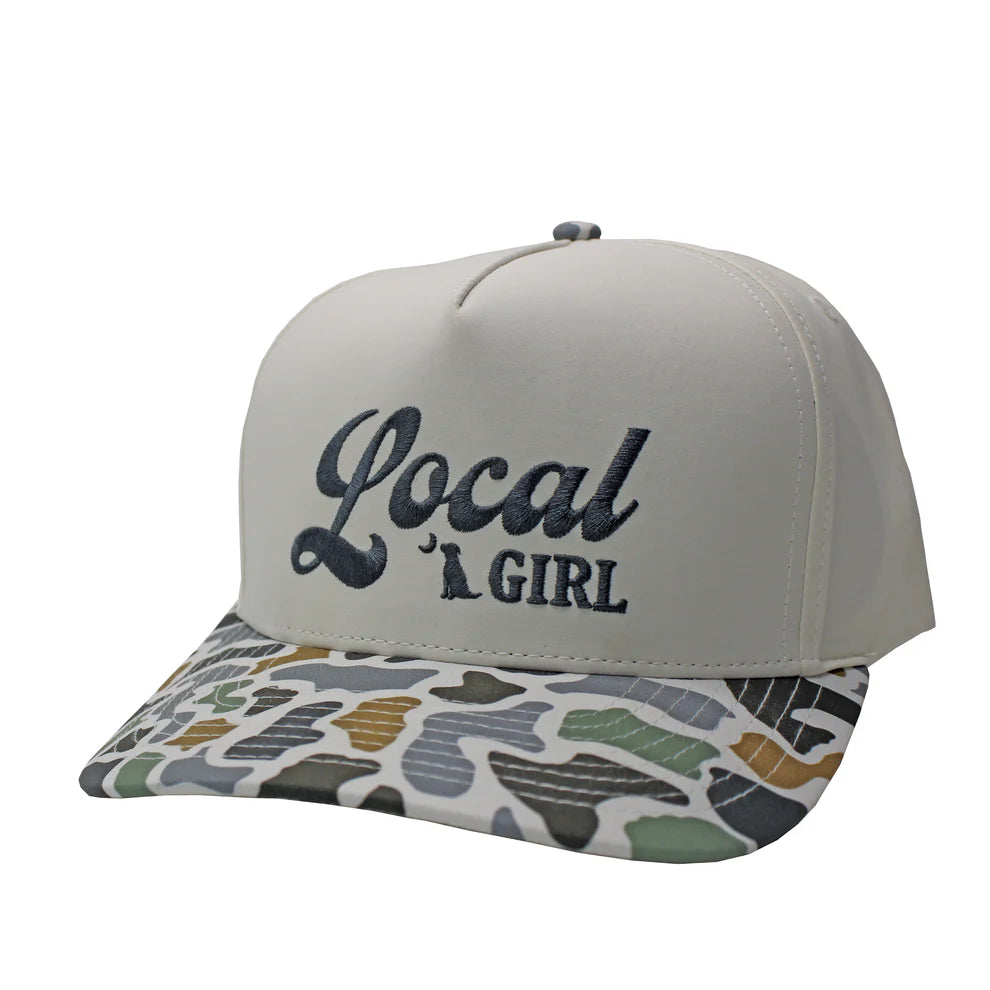 LG Retro Script Hat - Stone Localflage Bluff