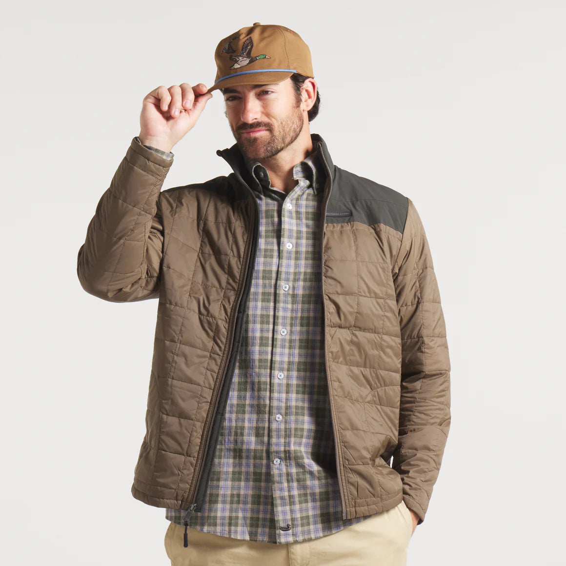 Falcon Hill Quilted Jacket - Stone Brown