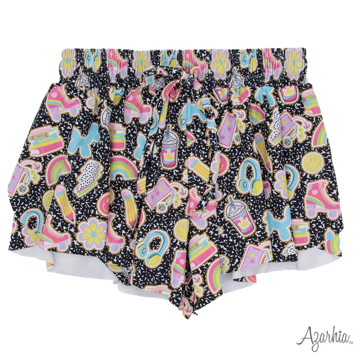 Composition Collage Butterfly Shorts