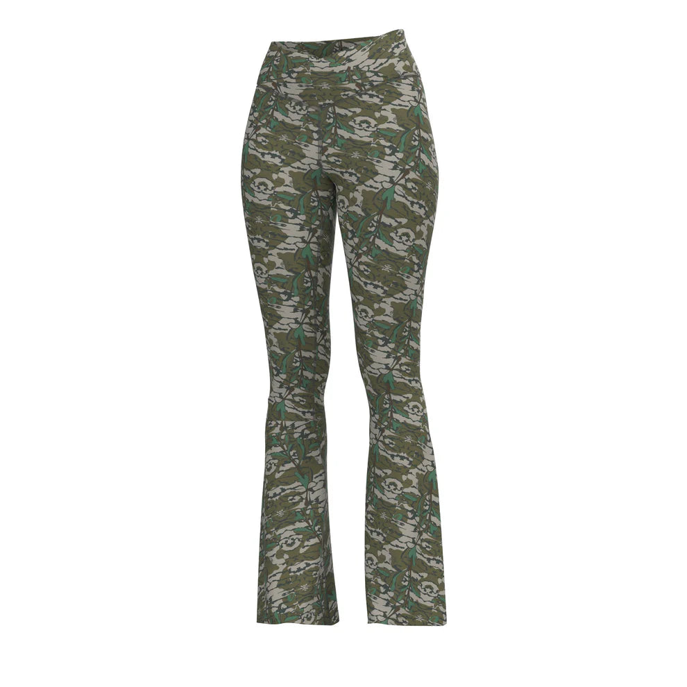 LG Flare Leggings-Green Leaf