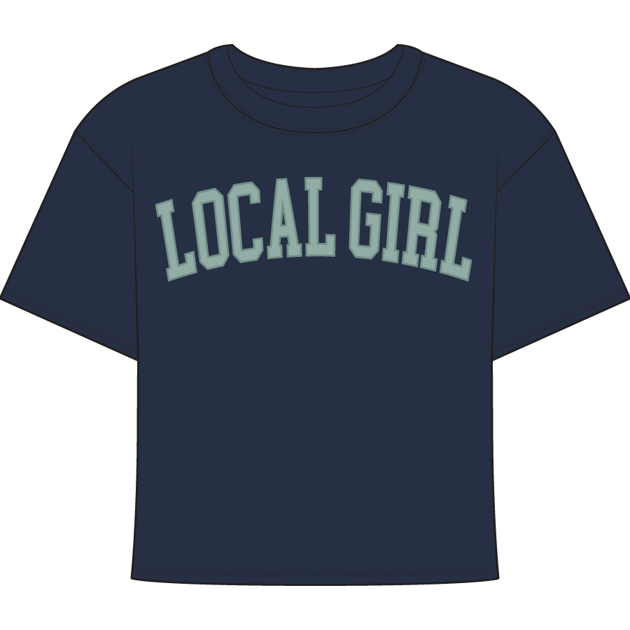 LG Graphic Cropped Tee - Arch Jade