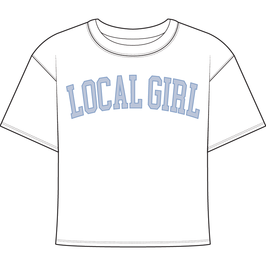 LG Graphic Cropped Tee - Arch Periwinkle