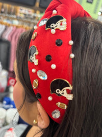 Gameday Headband - Red/Black