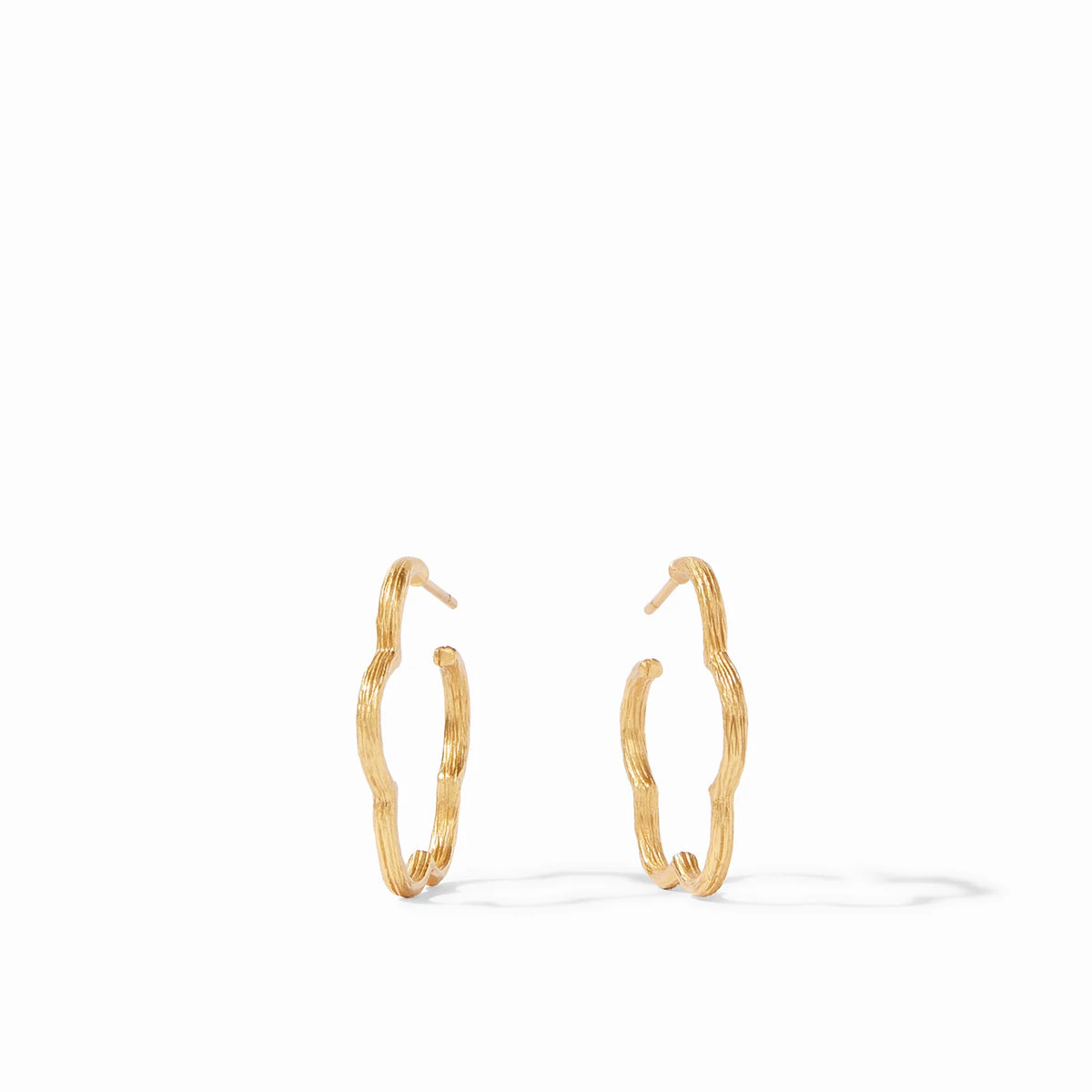 Small Gardenia Textured Hoop