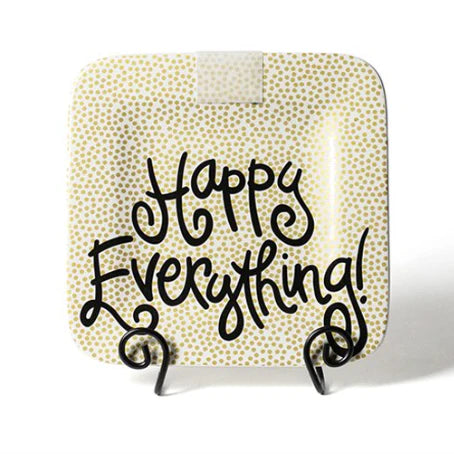 Gold Small Dot Mini Happy Everything Square Platter