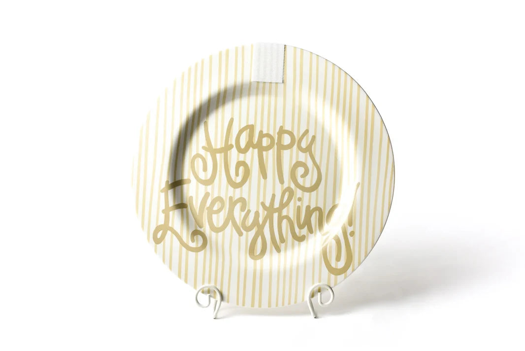 Neutral Skinny Stripe Big Round Platter
