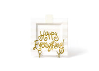 Happy Everything White Stripe Big Platter