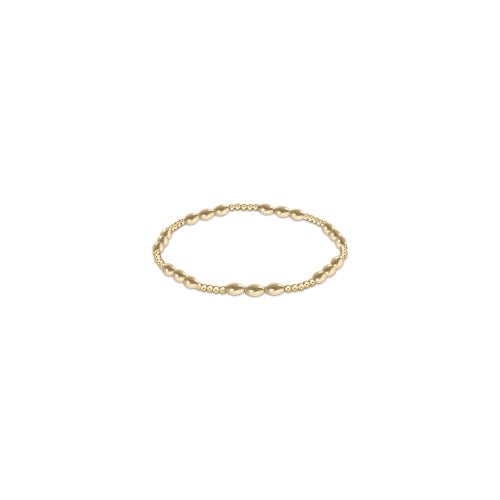 Harmony Joy Pattern 2mm Bead Bracelet - Gold