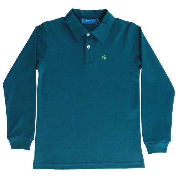 Harry L/S Polo- Teal