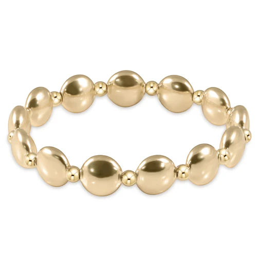 Honesty Gold Grateful Pattern 10mm  Bead Bracelet