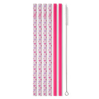 Swig Falling In Love + Pink Reusable Straw Set