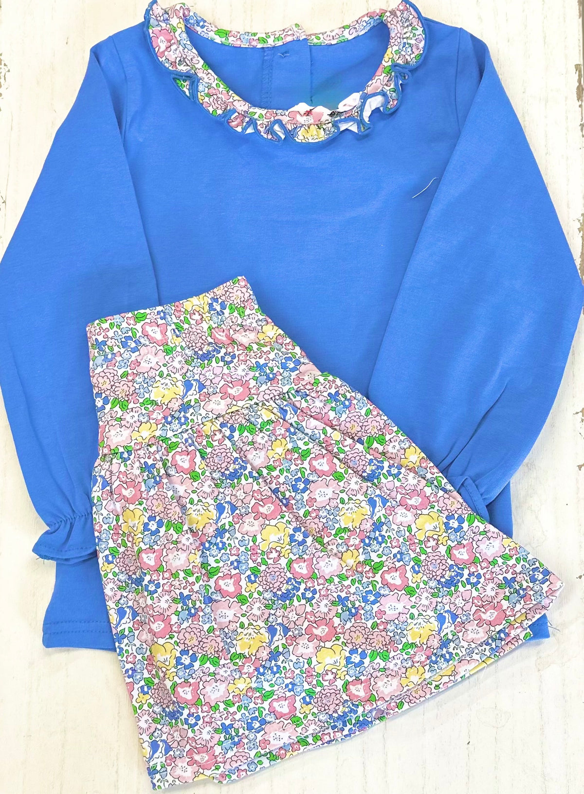 Girls Floral Skort SET