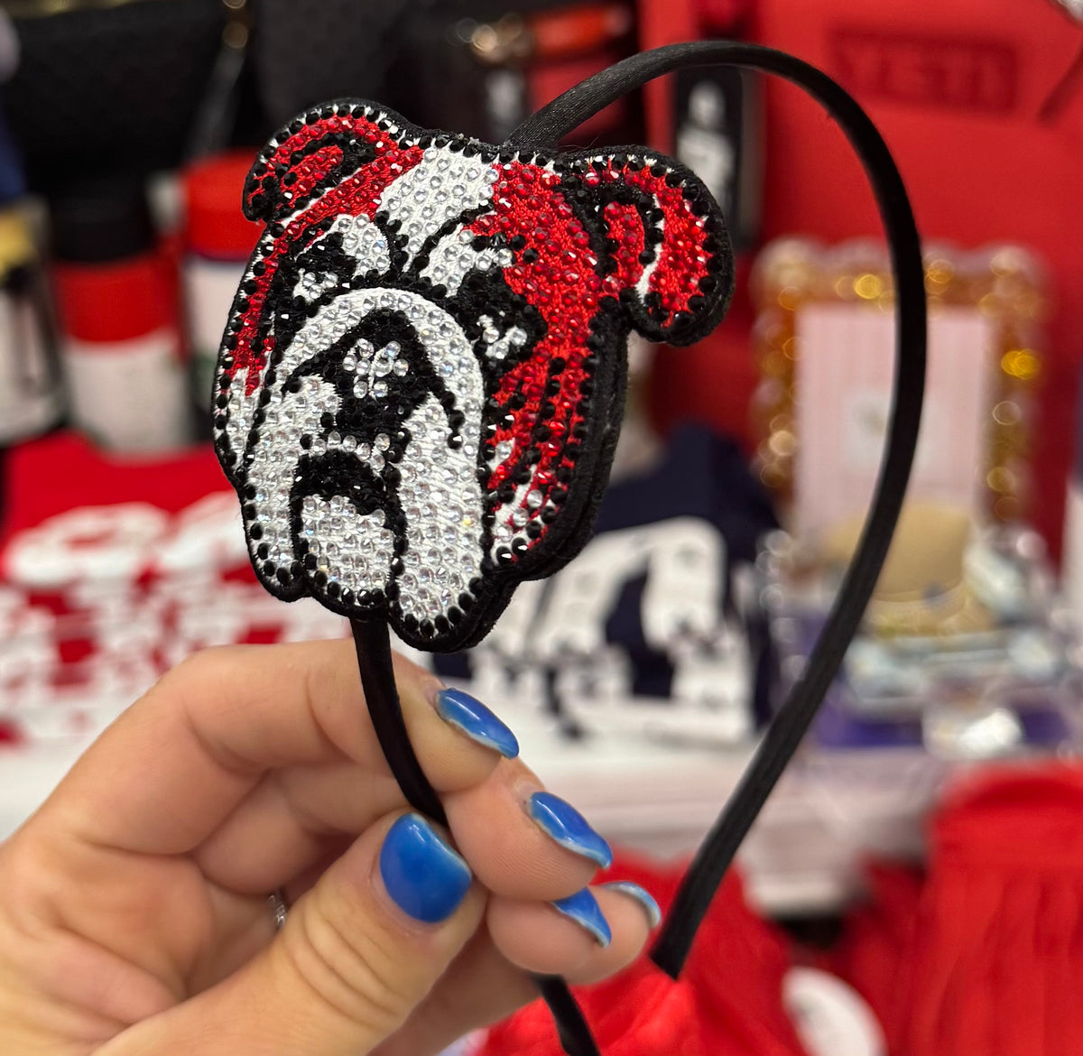 Ga Bulldog Sequin Headband