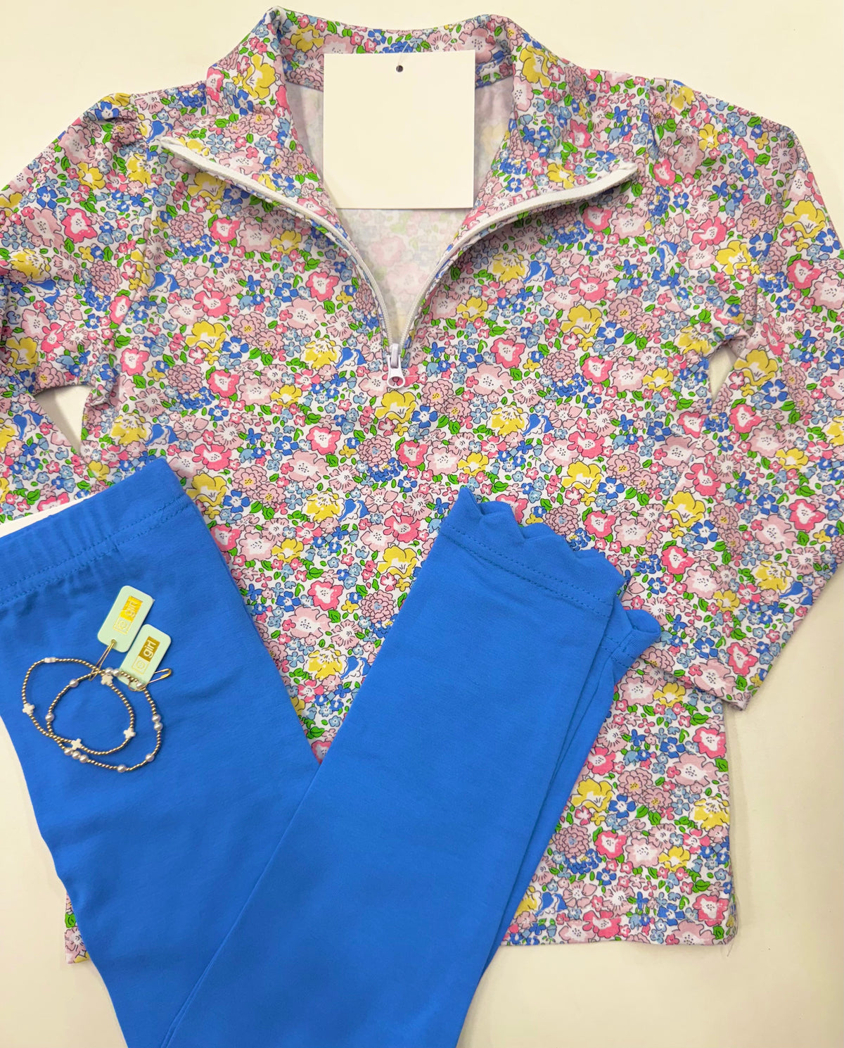 Girls Floral 1/4 set