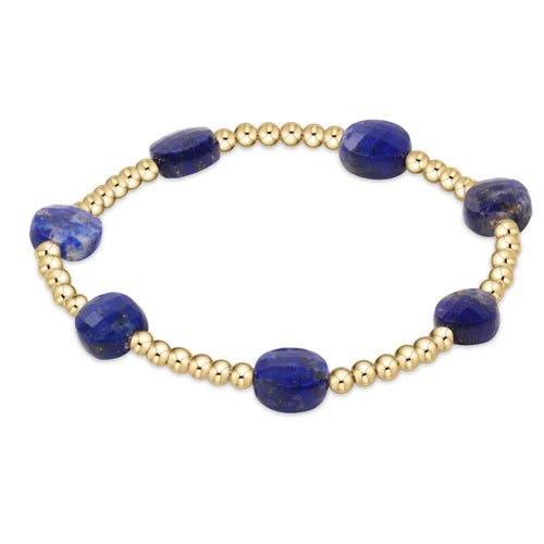 Extend Admire Gold 3mm Bead Bracelet - Lapis